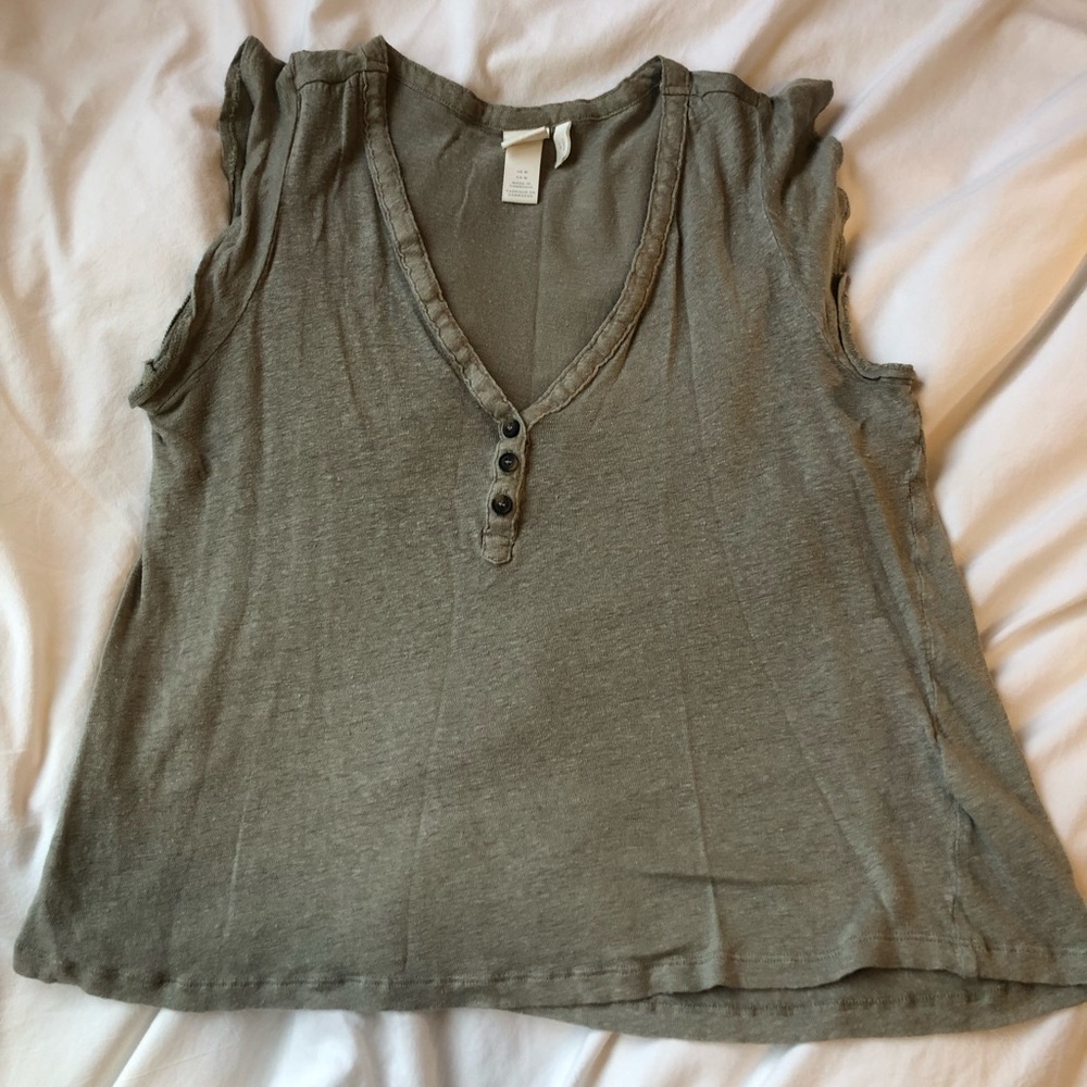 Olive Green linen shirt